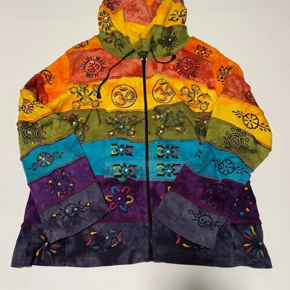Rising International Multicolor Patchwork Jacket - Picture 3 of 7